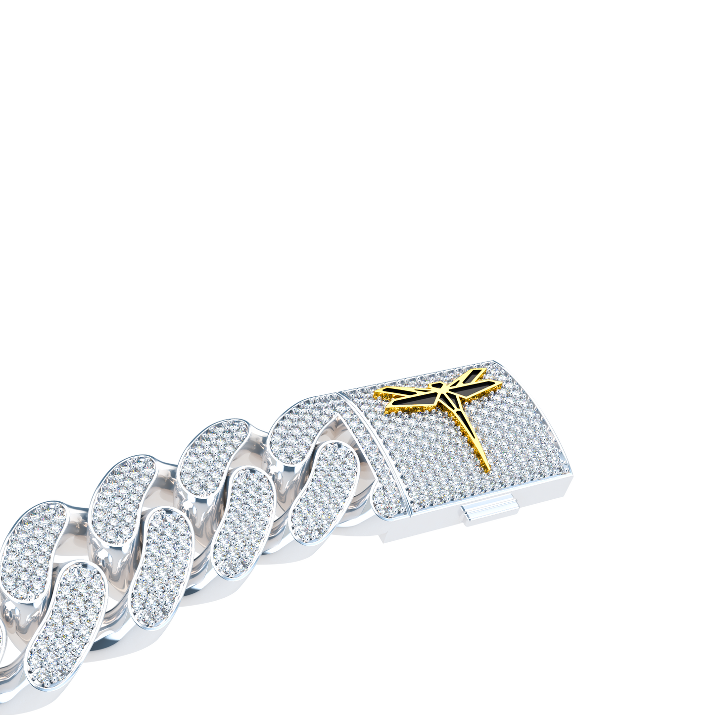 20mm Full Pavé Cuban Link Platinum - ™ Joaillerie VCL