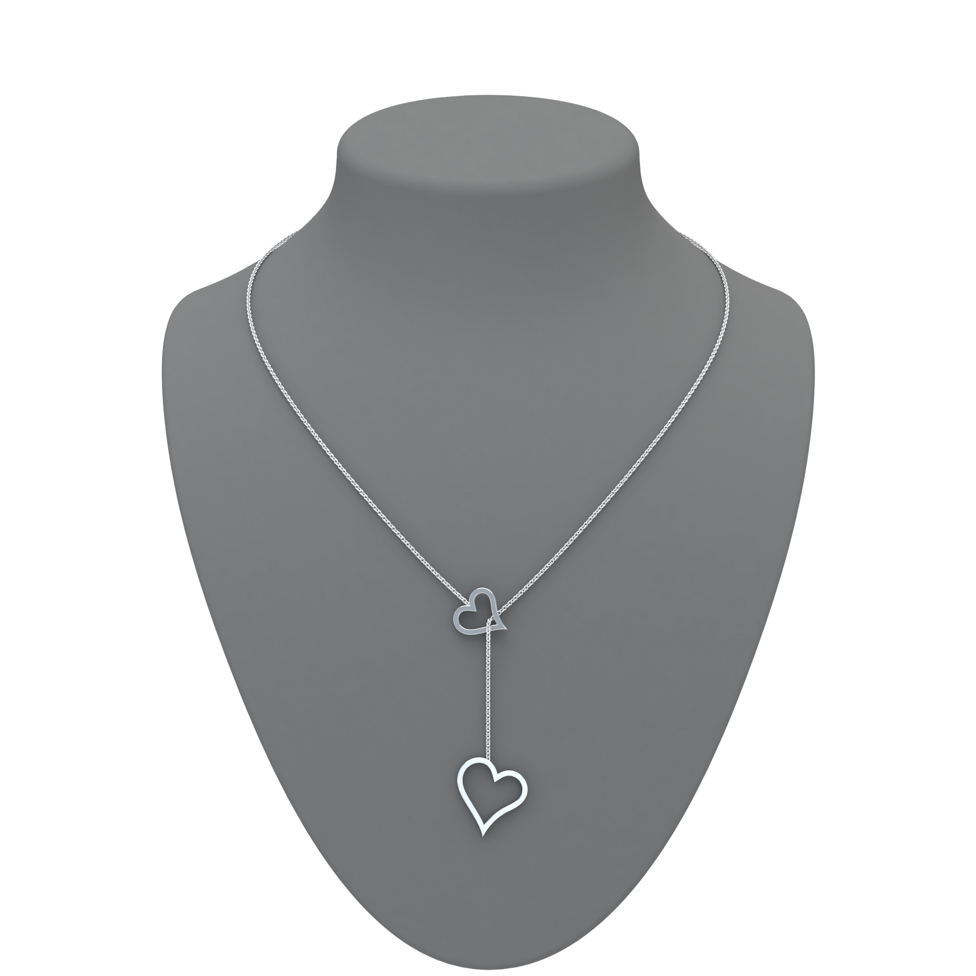 Heart Lariat Necklace - ™ Joaillerie VCL