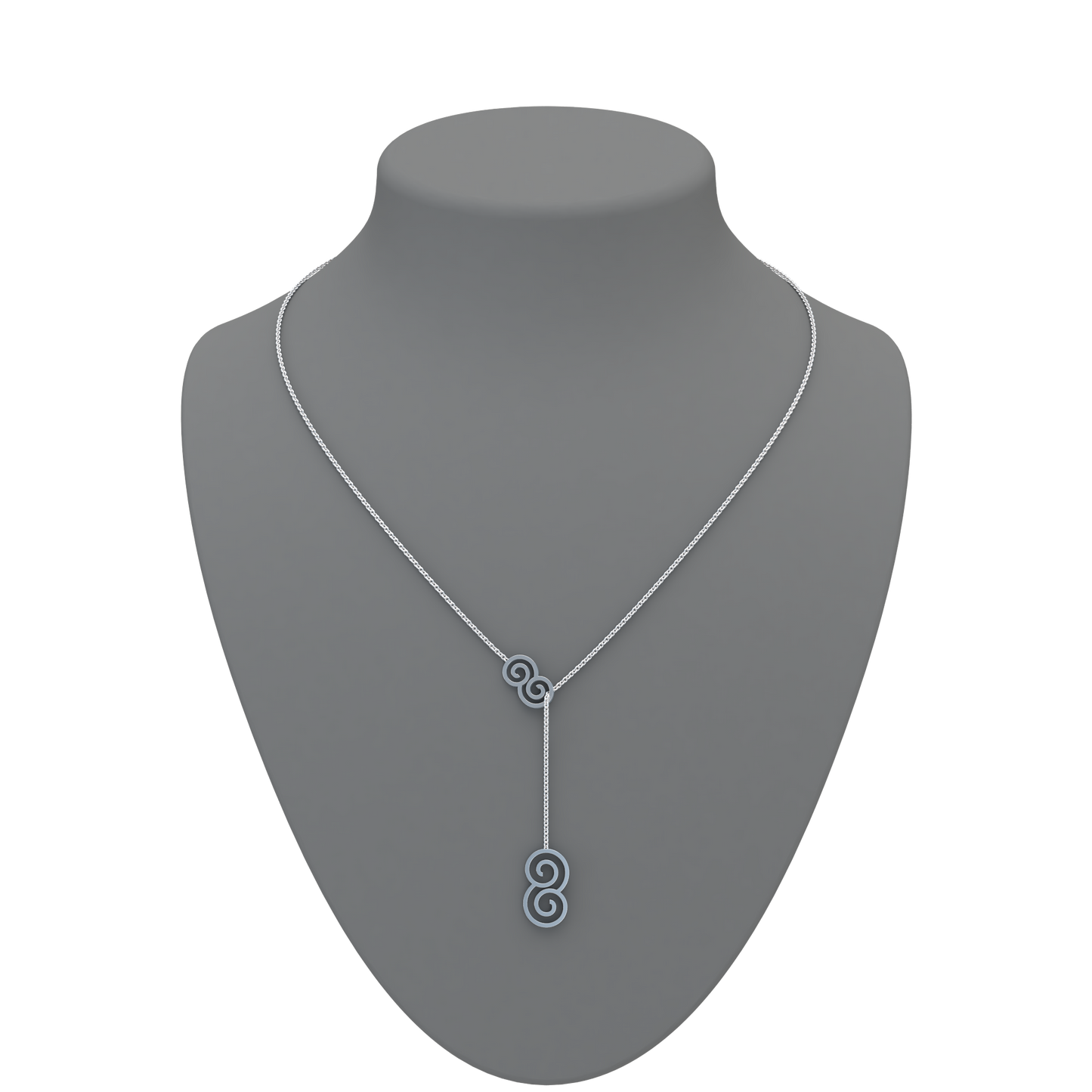Spiral infinity Lariat Necklace - ™ Joaillerie VCL