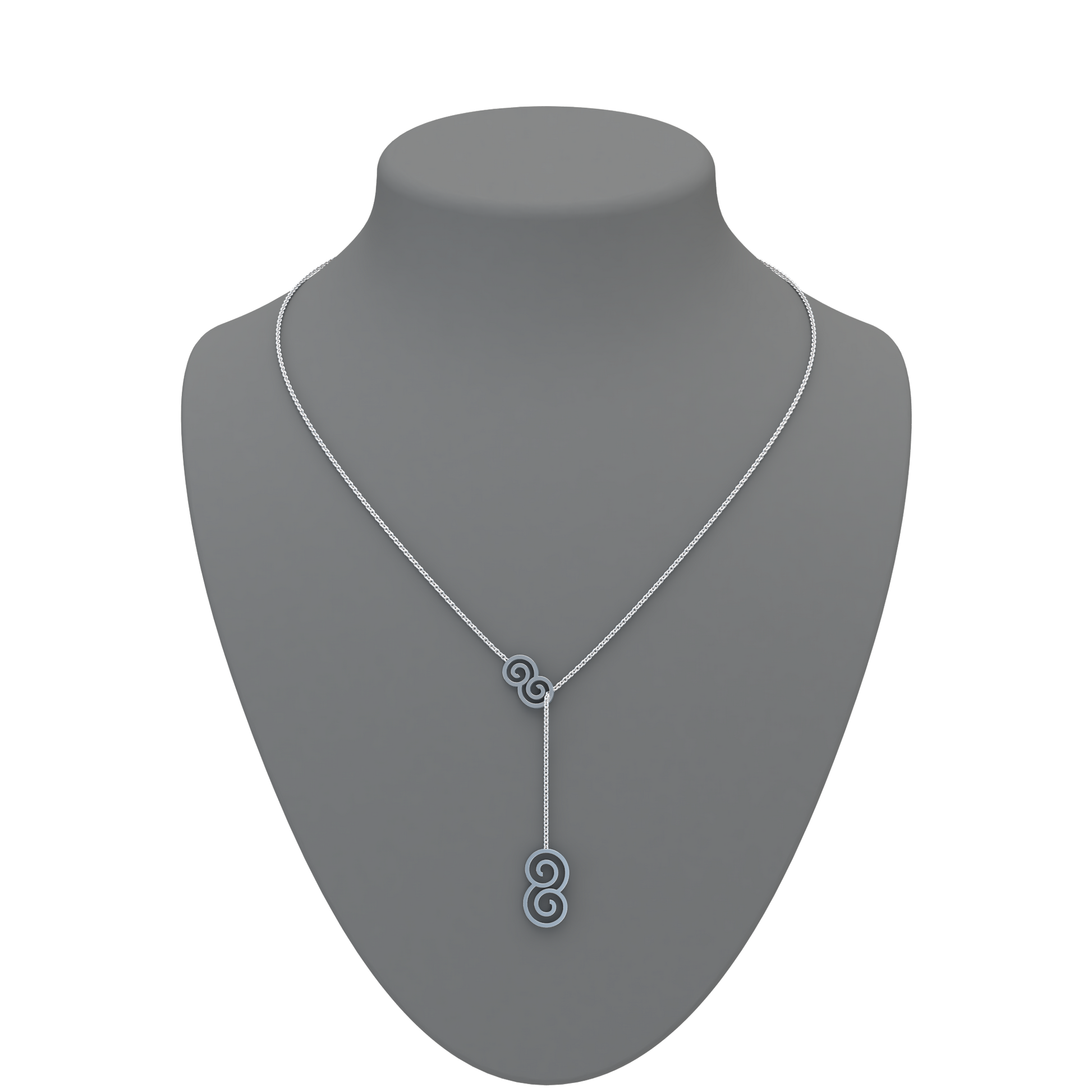 Spiral infinity Lariat Necklace - ™ Joaillerie VCL