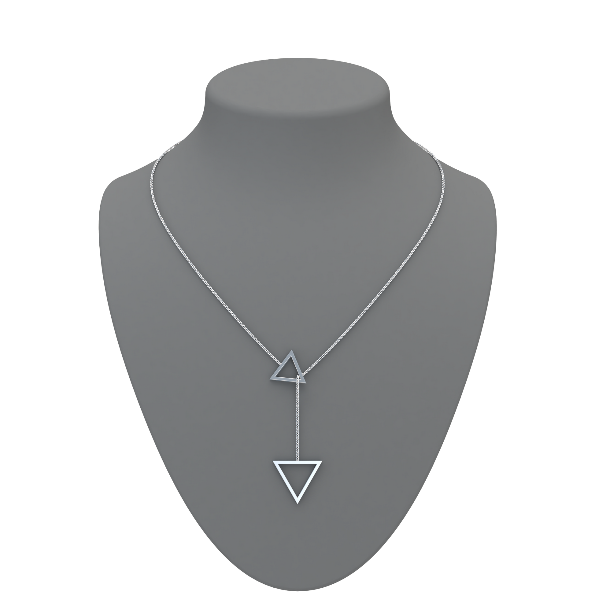 Triangle Lariat Necklace - ™ Joaillerie VCL