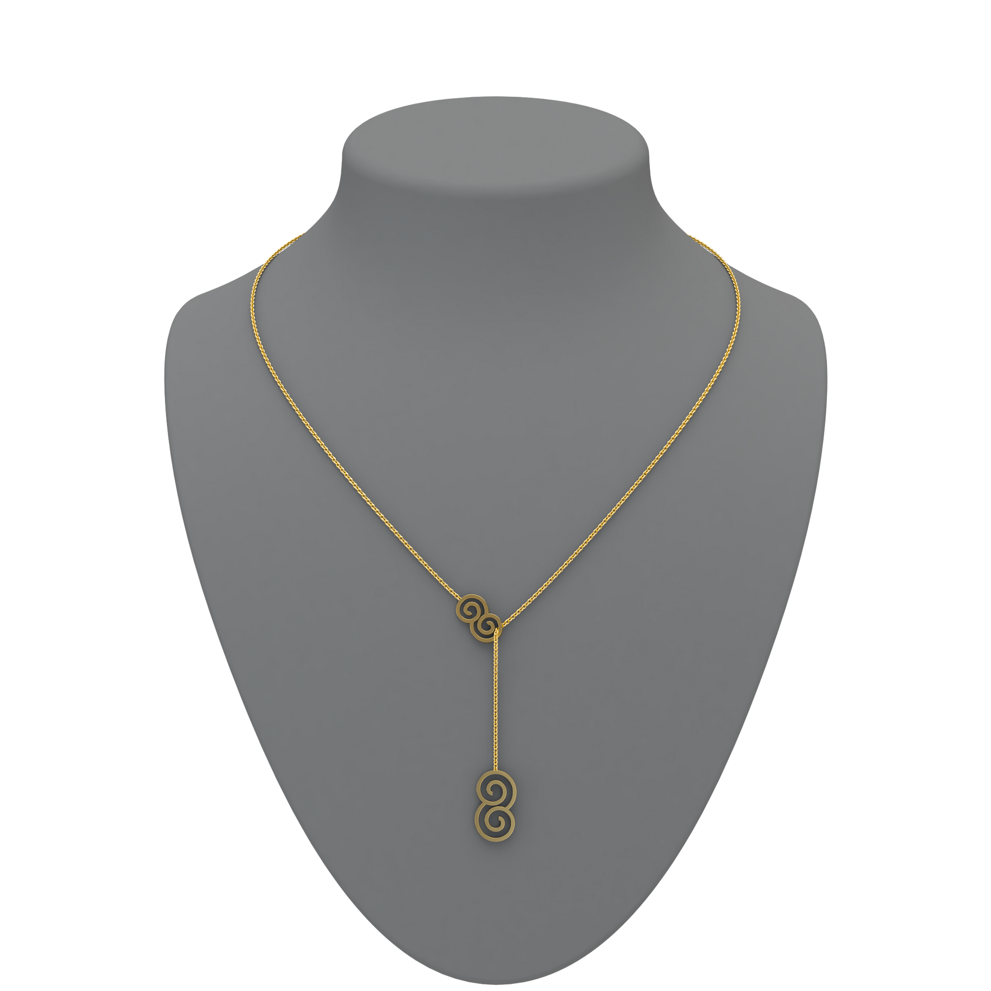 Spiral infinity Lariat Necklace - ™ Joaillerie VCL