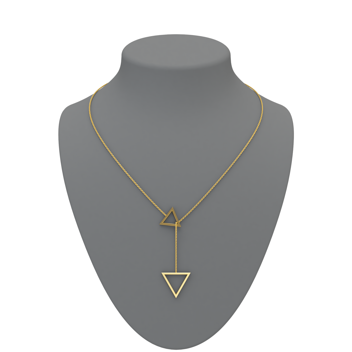 Triangle Lariat Necklace - ™ Joaillerie VCL