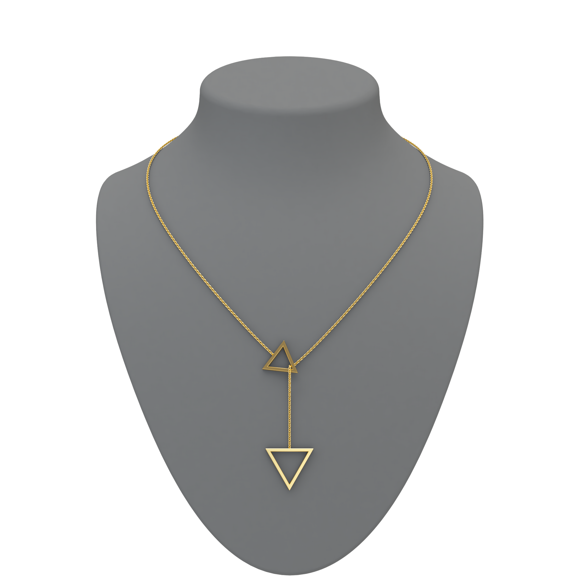 Triangle Lariat Necklace - ™ Joaillerie VCL