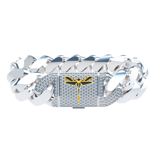 20mm Plain Cuban Link Platinum - ™ Joaillerie VCL