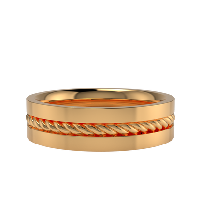 Twisted rope wedding band