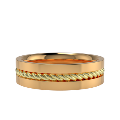 Twisted rope wedding band