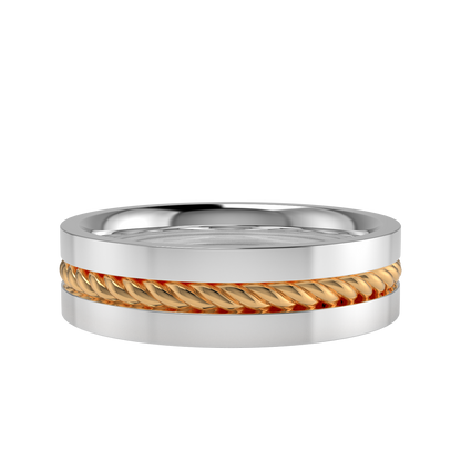 Twisted rope wedding band