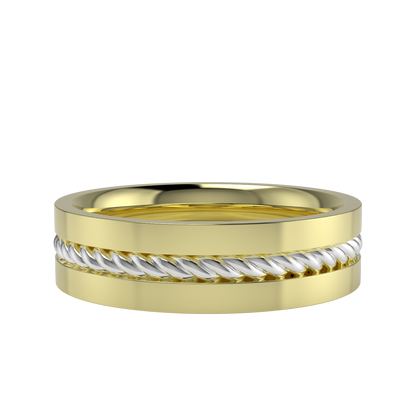 Twisted rope wedding band