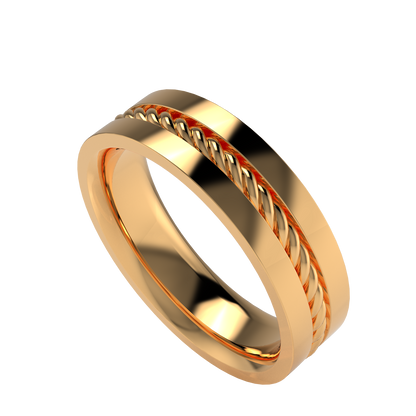 Twisted rope wedding band