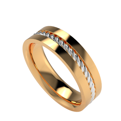 Twisted rope wedding band