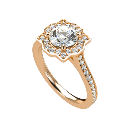 Tara VCL Halo prestige diamond ring