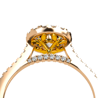 Libellule VCL Halo prestige diamond ring
