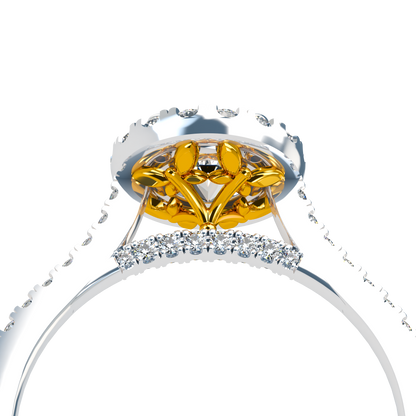 Libellule VCL Halo prestige diamond ring