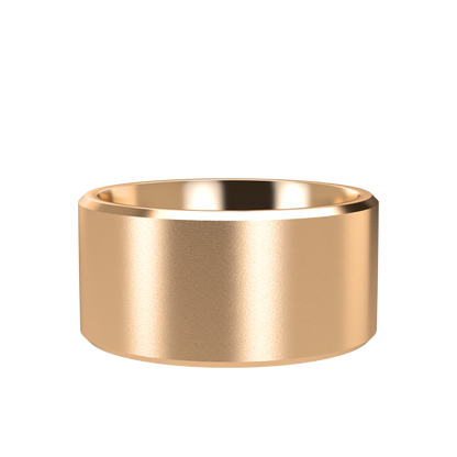 Flat bevel wedding band wide - 2mm to 11mm