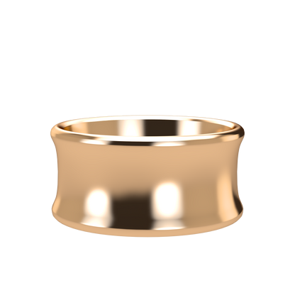 Concave wedding band wide - 2mm to 11mm