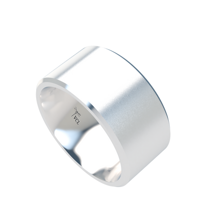 Flat bevel wedding band wide - 2mm to 11mm