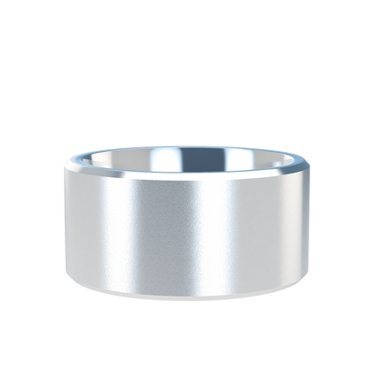 Flat bevel wedding band wide - 2mm to 11mm