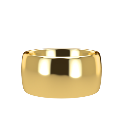 Classic round wedding band wide - 2mm to 11mm