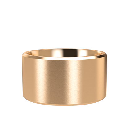 Flat bevel wedding band wide - 2mm to 11mm
