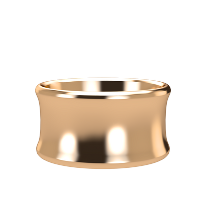 Concave wedding band wide - 2mm to 11mm