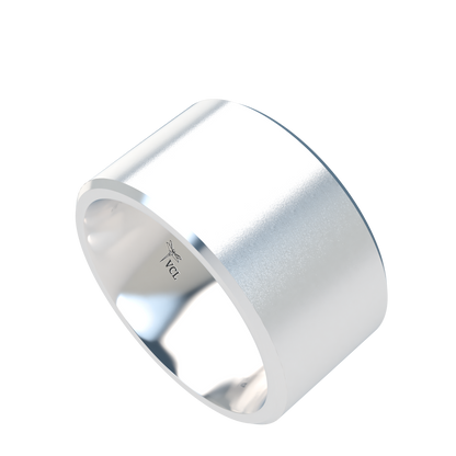 Flat bevel wedding band wide - 2mm to 11mm
