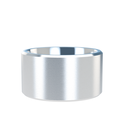 Flat bevel wedding band wide - 2mm to 11mm