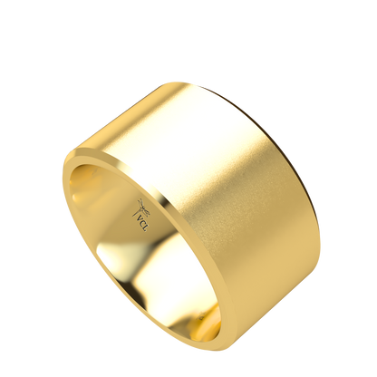 Flat bevel wedding band wide - 2mm to 11mm