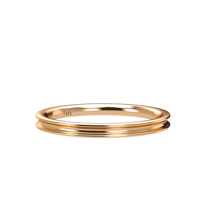 Concave wedding band wide - 2mm to 11mm