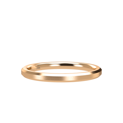 Flat bevel wedding band wide - 2mm to 11mm
