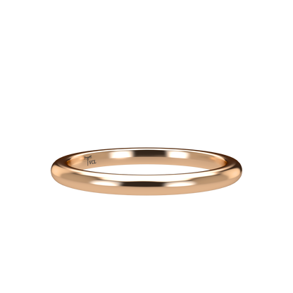 Classic round wedding band wide - 2mm to 11mm