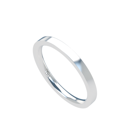 Flat wedding band wide - 2mm to 11mm