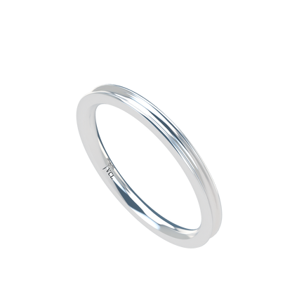 Concave wedding band wide - 2mm to 11mm