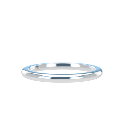 Classic round wedding band wide - 2mm to 11mm