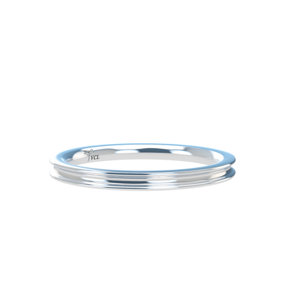 Concave wedding band wide - 2mm to 11mm
