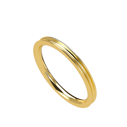 Concave wedding band wide - 2mm to 11mm