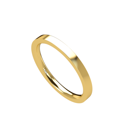 Flat wedding band wide - 2mm to 11mm