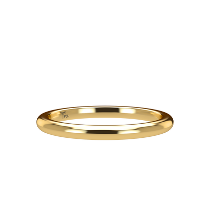 Classic round wedding band wide - 2mm to 11mm