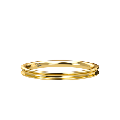 Concave wedding band wide - 2mm to 11mm
