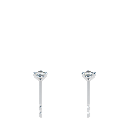 Small Martini 3 Prongs Diamond Studs earrings 0.15ct to 0.50ct