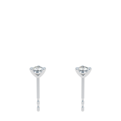 Small Martini 3 Prongs Diamond Studs earrings 0.15ct to 0.50ct