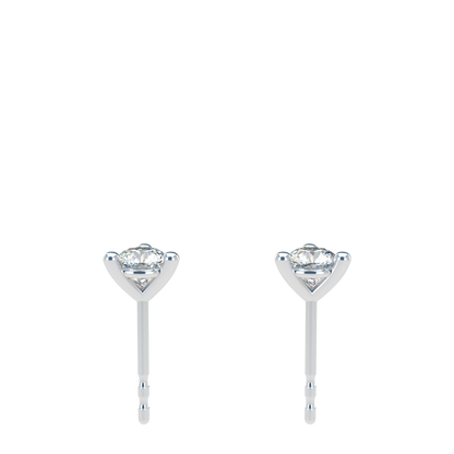 Small Martini 3 Prongs Diamond Studs earrings 0.15ct to 0.50ct