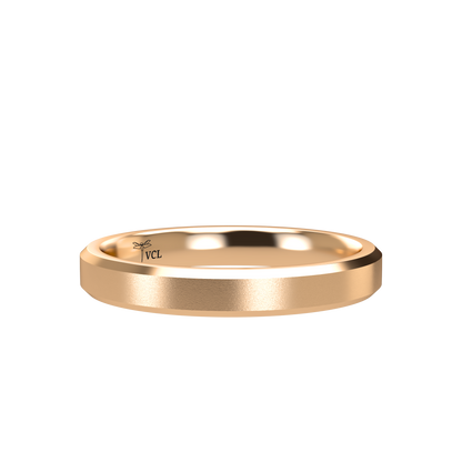 Flat bevel wedding band wide - 2mm to 11mm