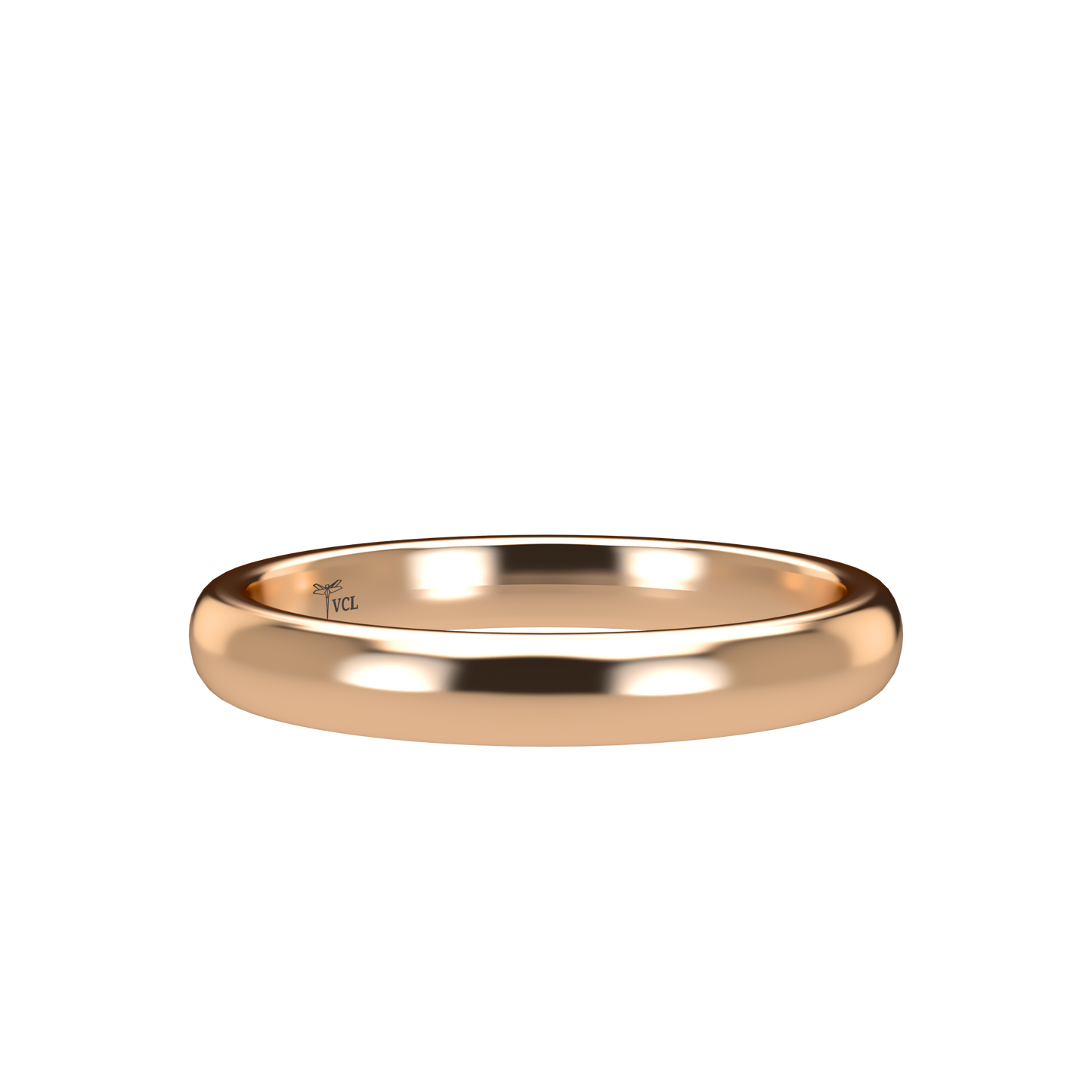 Classic round wedding band wide - 2mm to 11mm