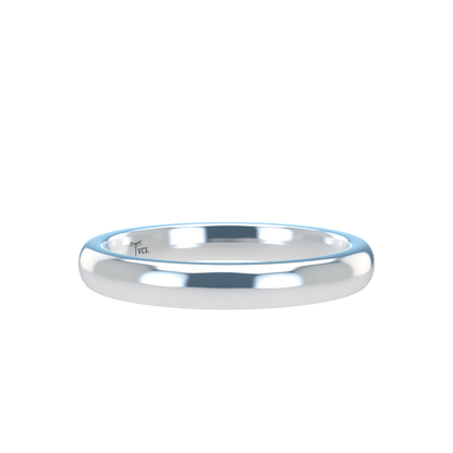 Classic round wedding band wide - 2mm to 11mm