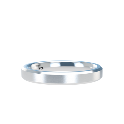 Flat bevel wedding band wide - 2mm to 11mm