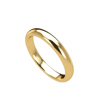 Classic round wedding band wide - 2mm to 11mm