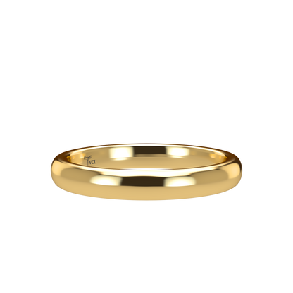 Classic round wedding band wide - 2mm to 11mm