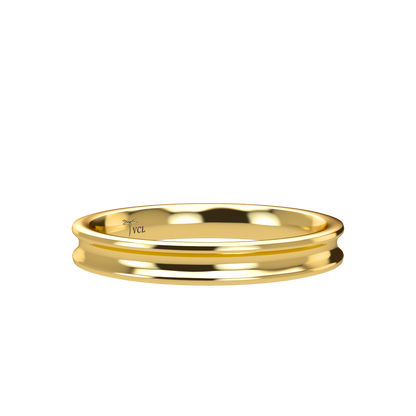 Concave wedding band wide - 2mm to 11mm