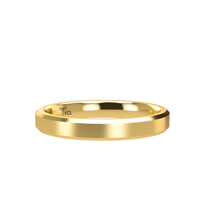 Flat bevel wedding band wide - 2mm to 11mm